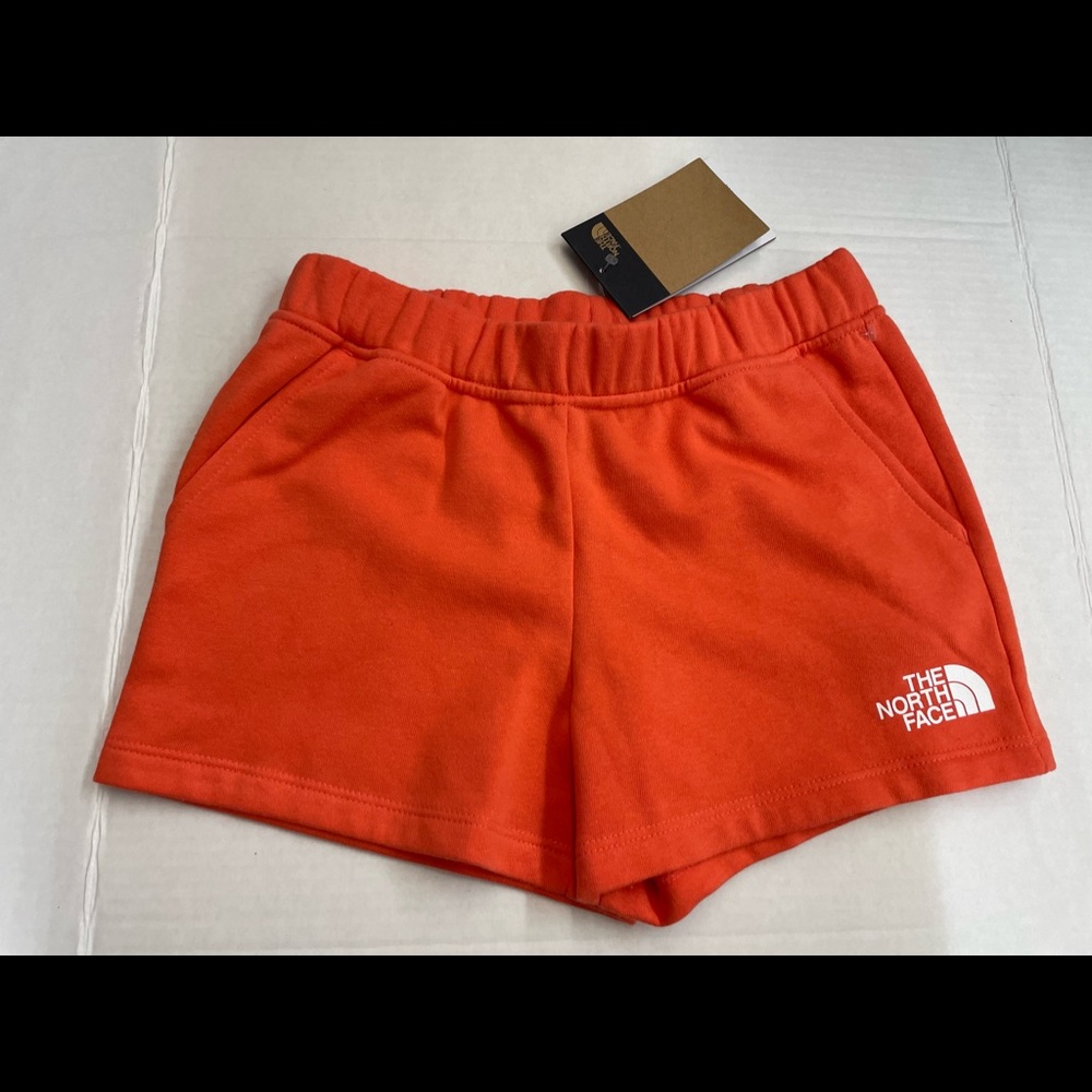 New! The North Face girls fleece shorts size 10/12 orange